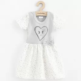 New Baby Kojenecké bavlněné šatičky Srdíčka