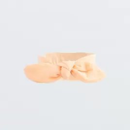 New Baby Kojenecká mušelínová čelenka Leny peach