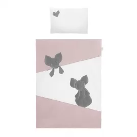 Belisima 3-dílné ložní povlečení Mouse 100/135 růžové
