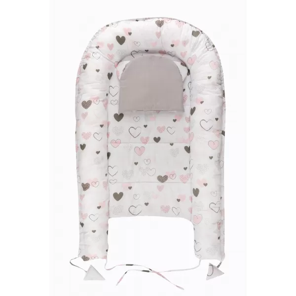 Bomimi HAGI Hnízdečko s polštářkem soft, SRDÍČKA