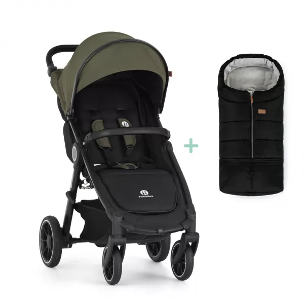 PETITE&MARS Kočárek sportovní Street2 RWS Black + PETITE&MARS fusak Jibot ZDARMA