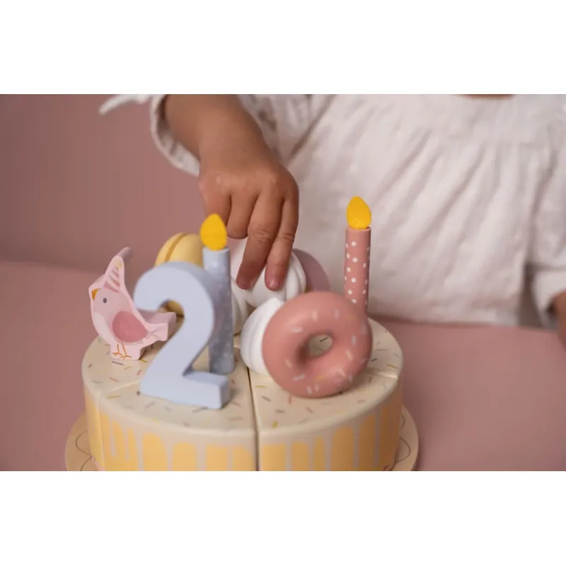 Little Dutch Narozeninový dort 26 dílů dřevěný