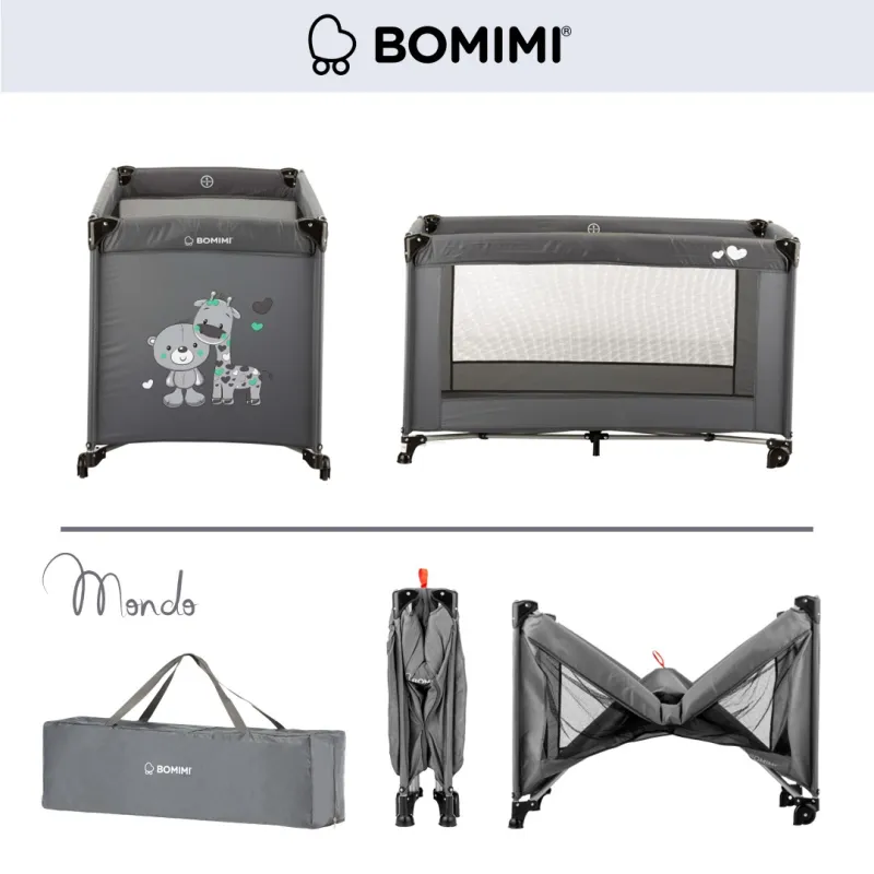Bomimi MONDO postýlka giraffe&bear, tm-s