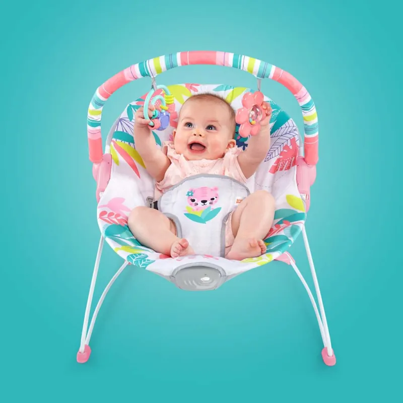 BRIGHT STARTS Lehátko vibrující Flamingo Vibes ™ 0m +, do 9kg