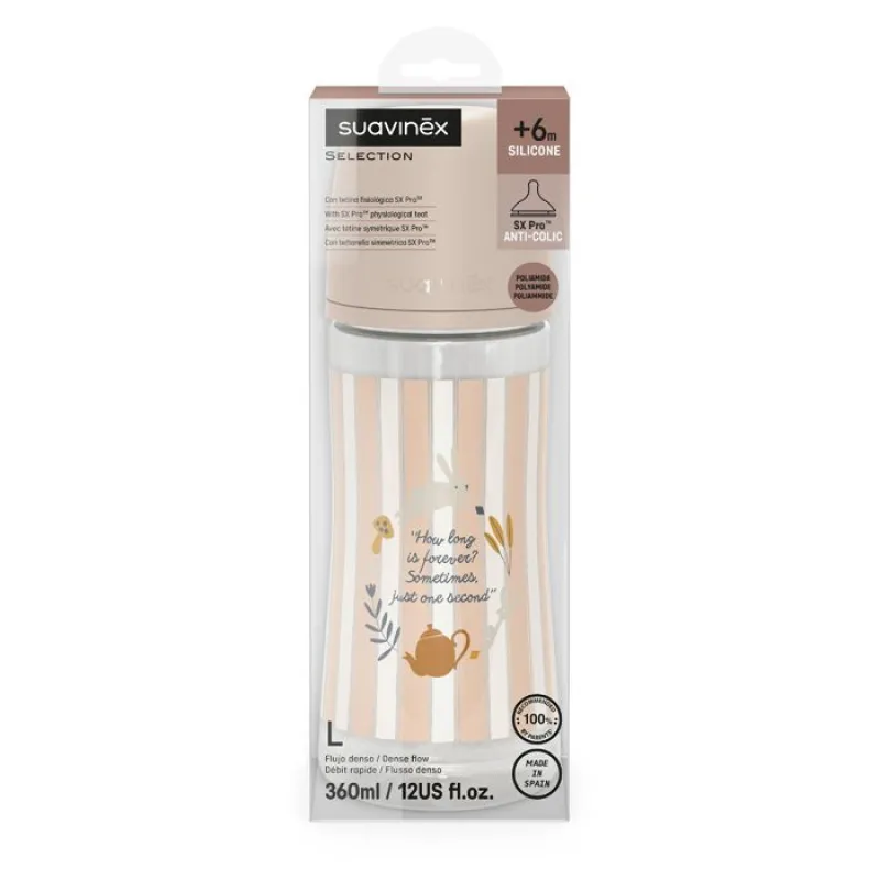 SUAVINEX Kojenecká láhev WONDERLAND 360ml FYZIOL PRŮTOK L