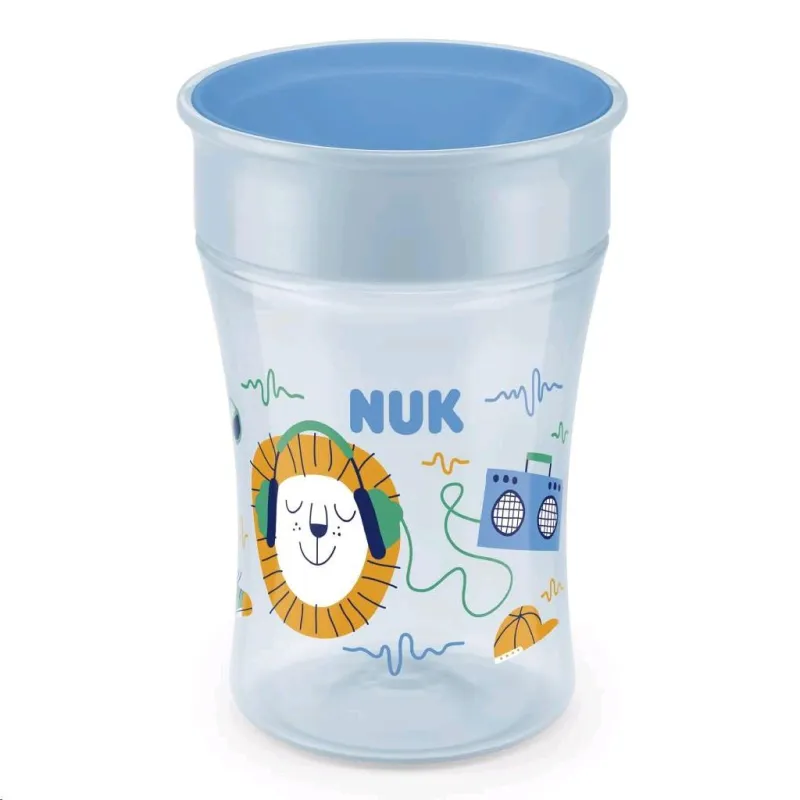 Nuk Dětský hrníček Magic 360° s víčkem light blue