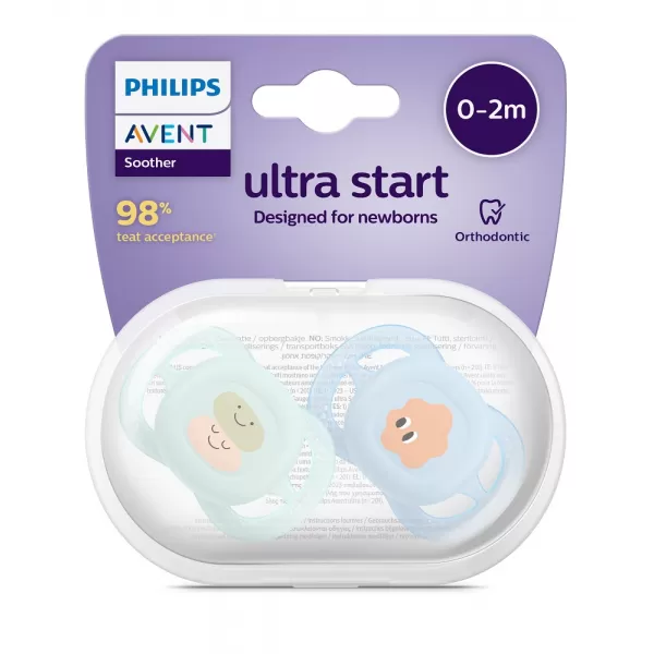 Philips AVENT Šidítko Ultrastart obrázek 0-2m, 2 ks