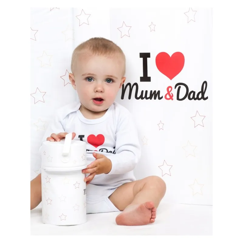 New Baby Body s potiskem I Love Mum and Dad