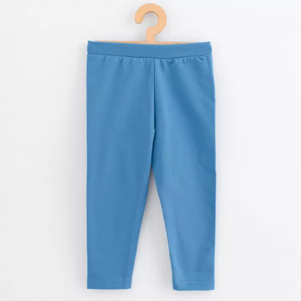 New Baby Dětské legíny z teplákoviny Kindergarten blue