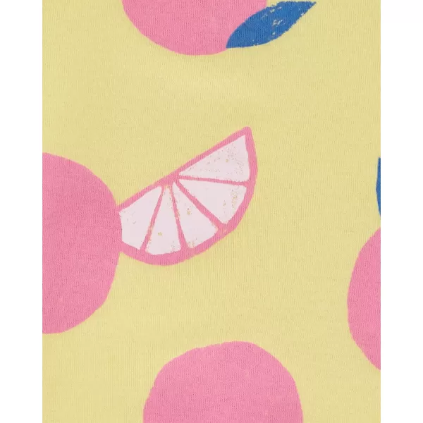 CARTER'S Set 3dílný triko na ramínka, body na ramínka, kraťasy Pink Orange holka 9m