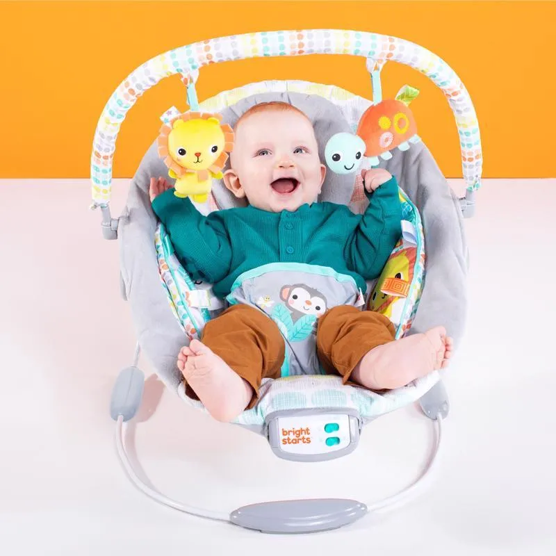BRIGHT STARTS Lehátko vibrující s melodií Whimsical Wild 0 m+, do 9 kg, 2019