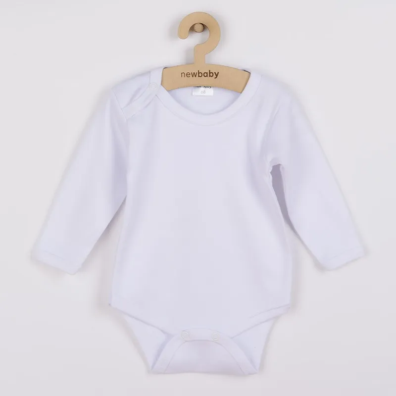 New Baby Body dlouhý rukáv II - bílé