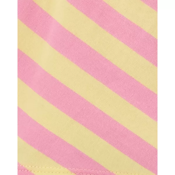 CARTER'S Set 3dílný triko na ramínka, body na ramínka, kraťasy Pink Orange holka 9m