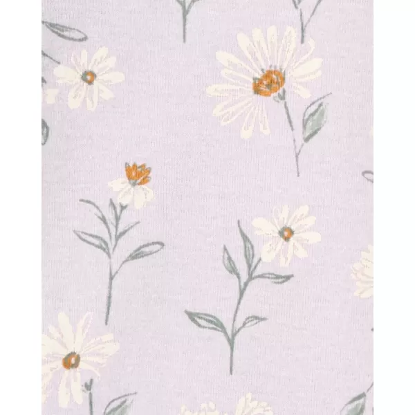 CARTER'S Body dlouhý rukáv Purple/Green Floral holka 4ks NB/vel. 56