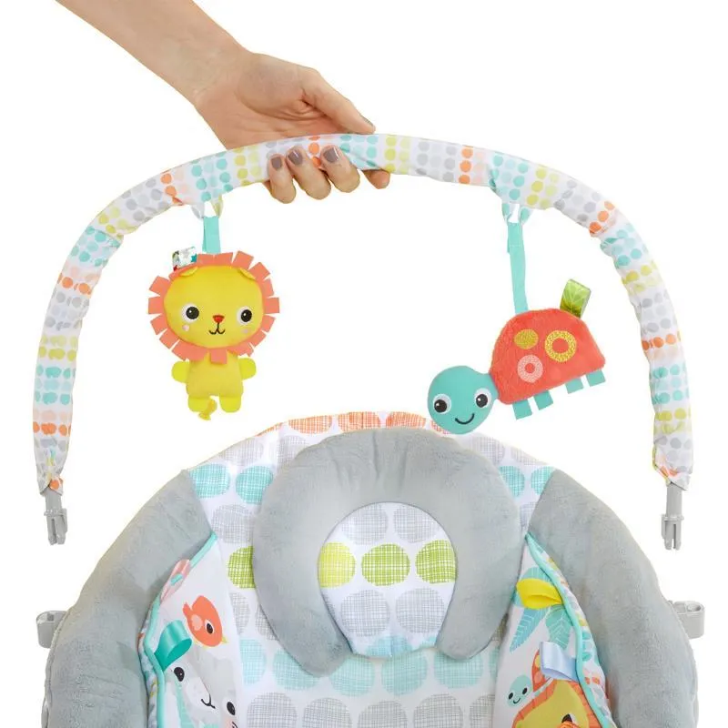 BRIGHT STARTS Lehátko vibrující s melodií Whimsical Wild 0 m+, do 9 kg, 2019