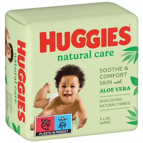 HUGGIES® Natural Triplo Ubrousky vlhčené 56x3 ks