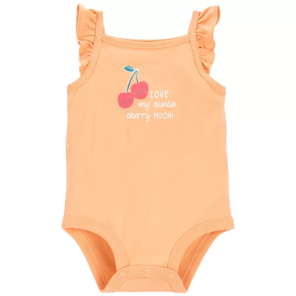 CARTER'S Body na ramínka Orange Cherry holka 24m