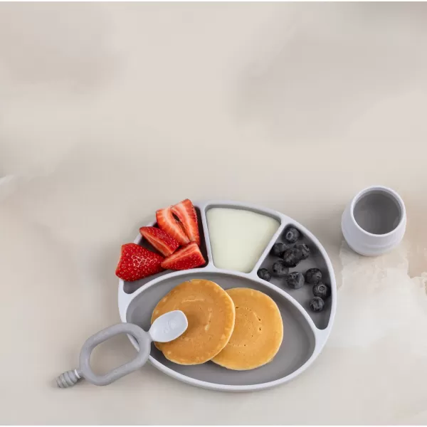 BIBADO Silikonový dělený talíř s přísavkou