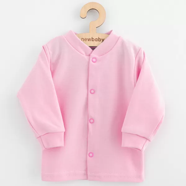 New Baby Kojenecký bavlněný kabátek Happy Elephant pink