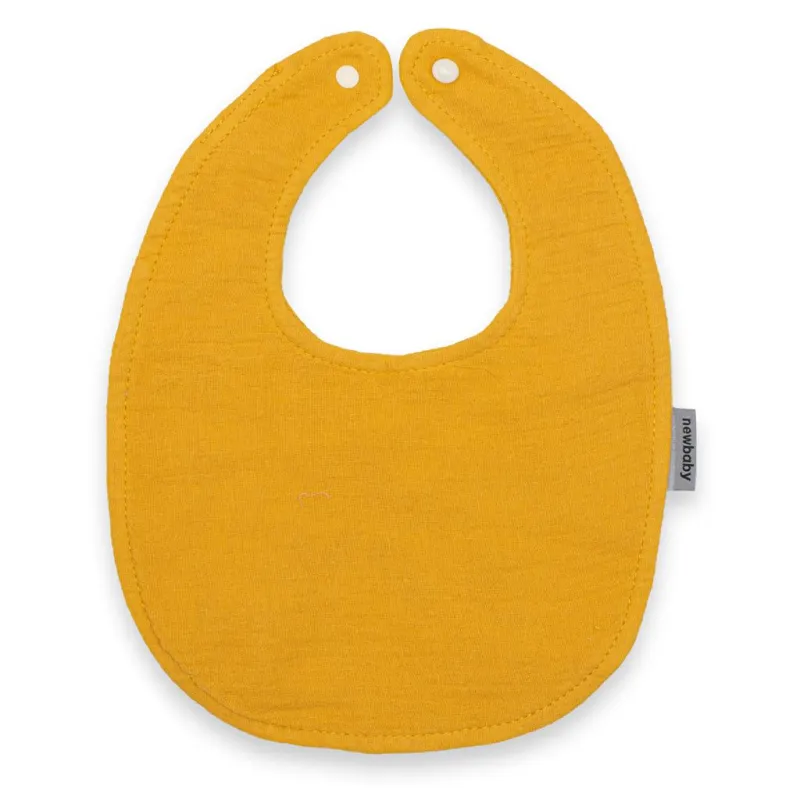 New Baby Mušelínový dětský bryndák mustard