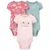 CARTER'S Body krátký rukáv Pinkblue dívka LBB 3ks PRE