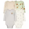 CARTER'S Body dlouhý rukáv Milk&Cookies neutral 4ks NB/vel. 56