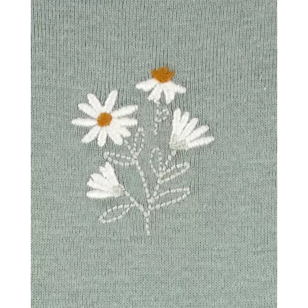 CARTER'S Body dlouhý rukáv Purple/Green Floral holka 4ks NB/vel. 56