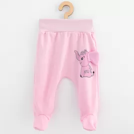 New Baby Kojenecké bavlněné polodupačky Happy Elephant pink