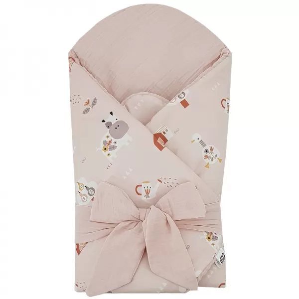 EKO Zavinovačka mušelínová s kokosovou vyjímatelnou vložkou My farma Muselin 75x75 cm