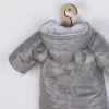 New Baby Zimní kojenecká kombinéza s kapucí a oušky Pumi grey