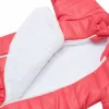 New Baby Zimní kojenecká kombinéza s kapucí a oušky Pumi red raspberry