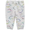 CARTER'S Tepláky Grey Dino holka 3m