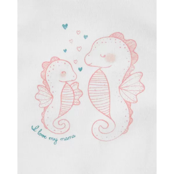 CARTER'S Set 3dílný mikina, legíny, body kr. rukáv Pink Ocean dívka LBB NB/ vel. 56