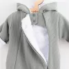 New Baby Kojenecká kombinéza s kapucí Frosty grey