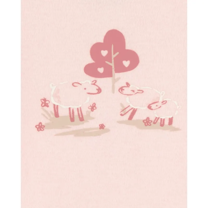 CARTER'S Body dlouhý rukáv Pink/Ivory holka 4ks NB/vel. 56