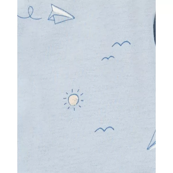 CARTER'S Set 3dílný mikina, body kr. rukáv, tepláky Blue Airplane kluk MFL NB/vel. 56