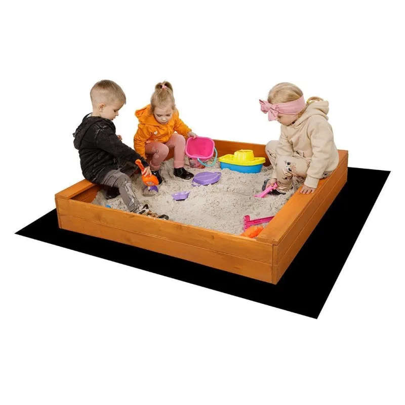 Baby Mix Dětské dřevěné pískoviště se stříškou 120x120 cm modro-bílé