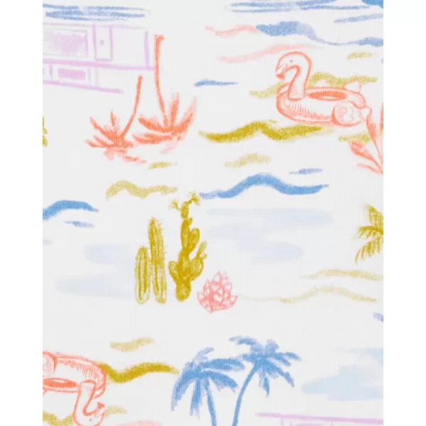 CARTER'S Set 3dílný body na ramínka, tílko, kraťasy Pink Sunshine holka 6m