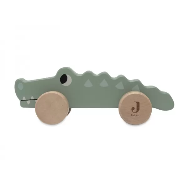 Jollein  Krokodýl na kolečkách dřevěný
