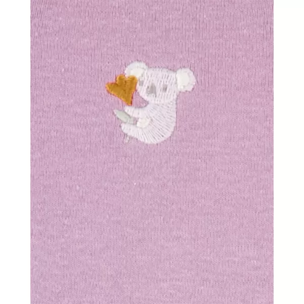 CARTER'S Body dlouhý rukáv Purple/Green Floral holka 4ks NB/vel. 56