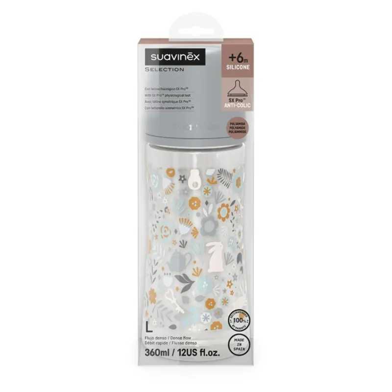 SUAVINEX Kojenecká láhev WONDERLAND 360ml FYZIOL PRŮTOK L