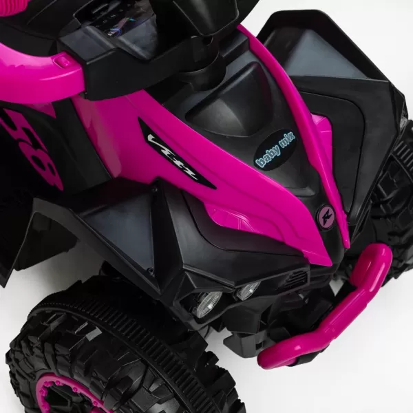 Baby Mix Dětské odrážedlo Mega Prime EVA s vodící tyčí červené