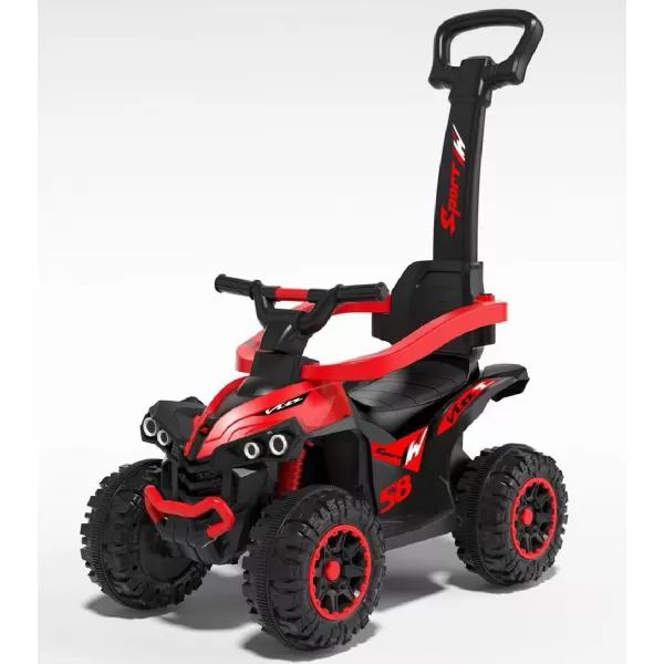 Baby Mix Dětské odrážedlo Mega Prime EVA s vodící tyčí červené