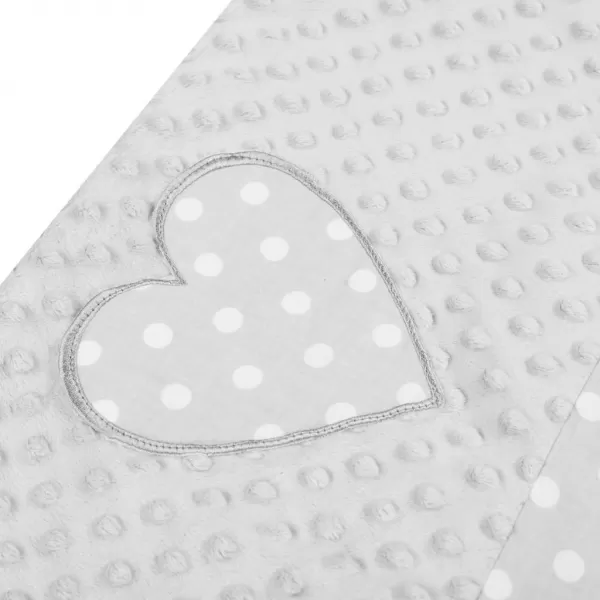 New Baby Luxusní hnízdečko s polštářkem a peřinkou z Minky Srdíčko šedé