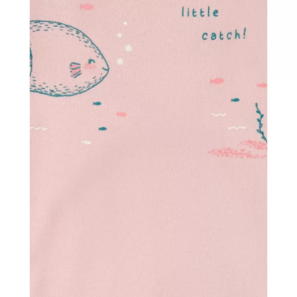 CARTER'S Set 3dílný triko bez rukávů, kraťasy, body bez rukávů Pink Ocean dívka LBB 12m