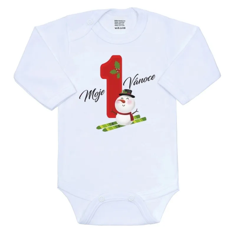 New Baby Body s potiskem Moje první Vánoce