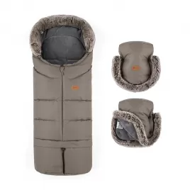 PETITE&MARS Set zimní fusak Arctic 4v1 + rukavice na kočárek Furry