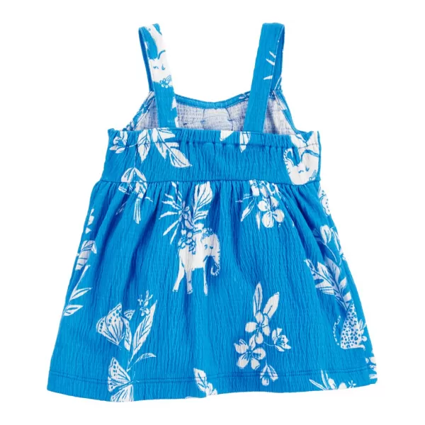 CARTER'S Šaty Blue Floral holka 18m