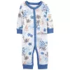 CARTER'S Overal bez nožiček na druky Sleep&Play Blue Palm kluk NB/vel. 56