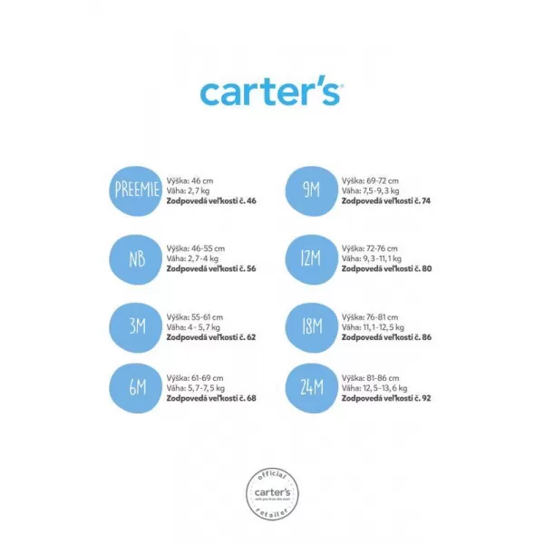 CARTER'S Set 3dílný body krátký rukáv, mikina, kalhoty dlouhé Hearts dívka NB/ vel. 56